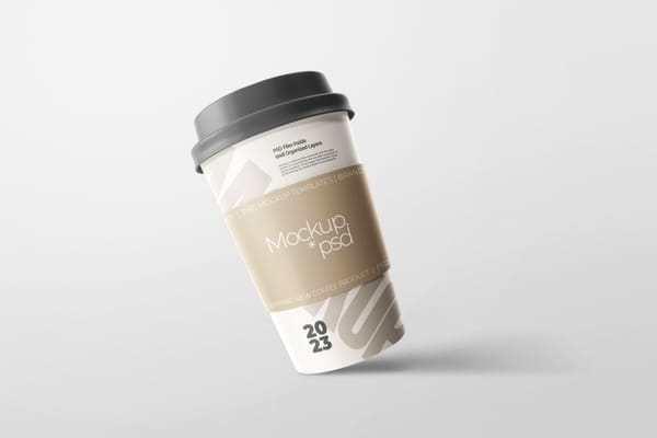 Photoshop Leaning To-Go Coffee Cup Mockup