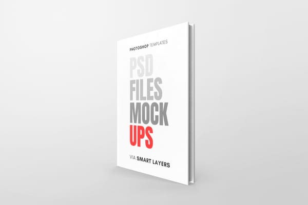 Photoshop Left View of Cover Book Mockup