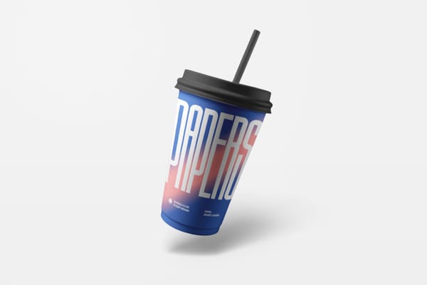 Photoshop Levitate Paper Cup Mockup