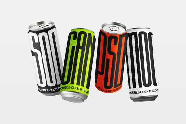 Photoshop Metal Soda Can Mockup