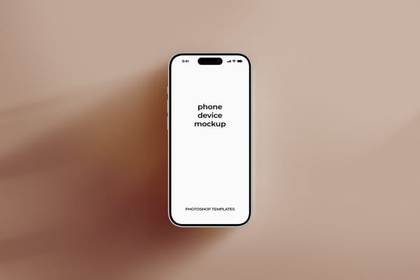 iPhone Mockup on Beige Background