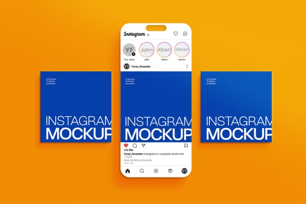 Photoshop Phone UI & Post Mockup