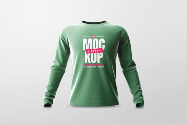 Raglan Long Sleeve T-Shirt Mockup