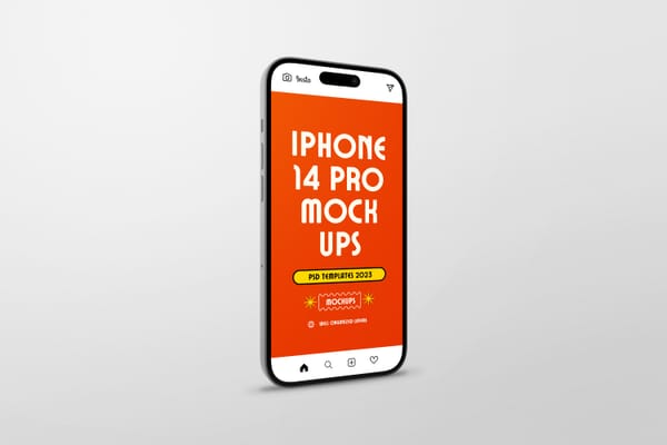 Photoshop Right View of iPhone 14 Pro Mockup