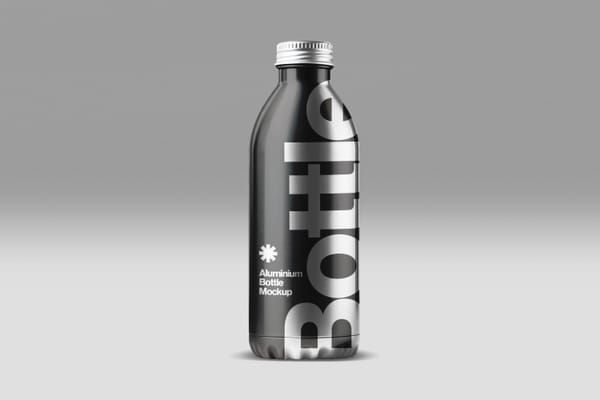 Aluminium Bottle Mockup