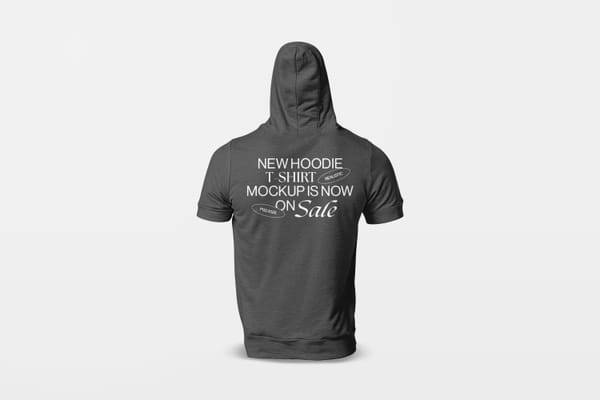 Back Hoodie T-Shirt Mockup