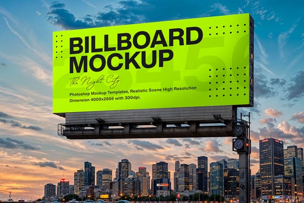 Billboard Mockup on The Night City