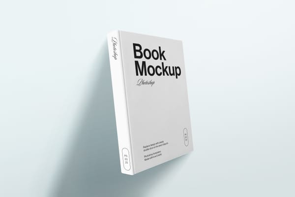 Photoshop Book Cover Mockup with Long Shadow