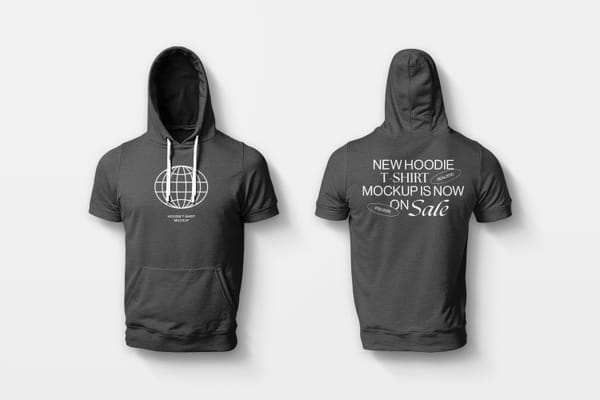 Flatlay Hoodie T-Shirt Mockup