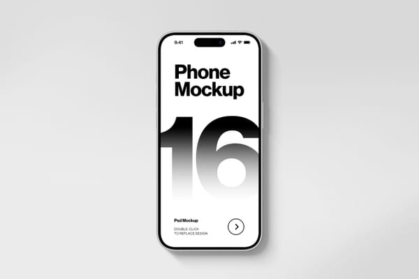 Flatlay iPhone 16 Pro Mockup