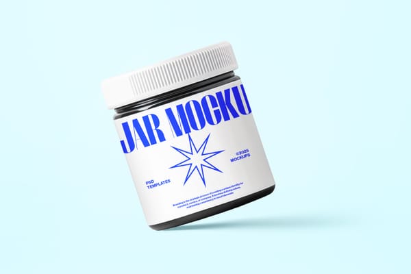 Floating Jar Mockup