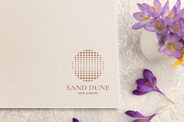 Flower Logo Mockup Paper Texture