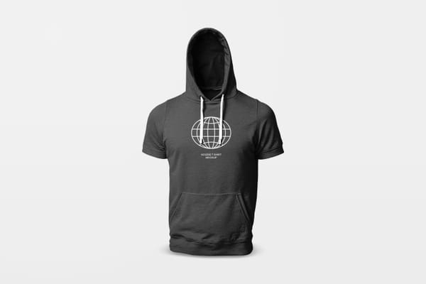 Front Hoodie T-Shirt Mockup