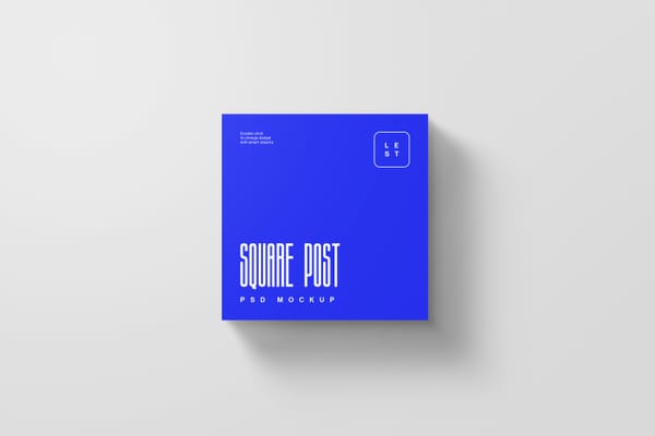 Photoshop Long Shadow Square Post Mockup