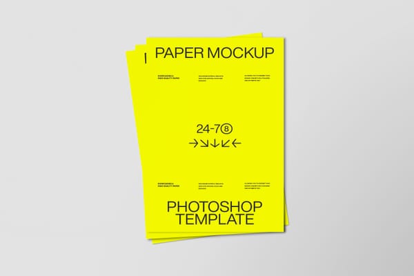 Minimal A4 Paper Mockup