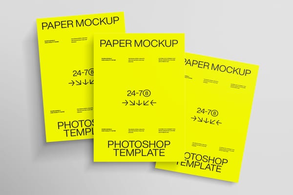 Minimal A4 Paper Mockup