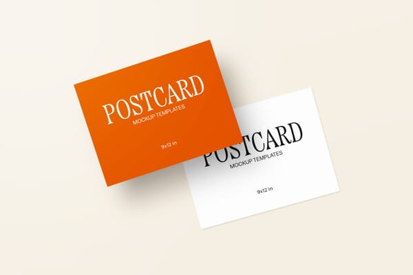 Photoshop Post Card Mockup