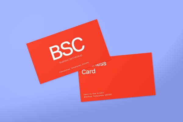 Stack Business Card Mockup