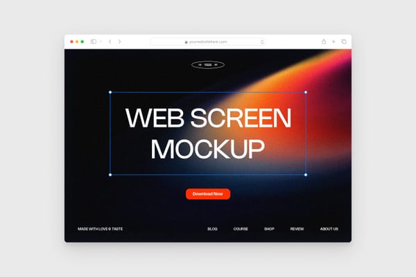 Photoshop Web Screen Mockup