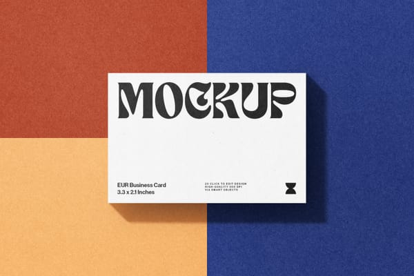 Photoshop Brand EUR Business Card Mockup