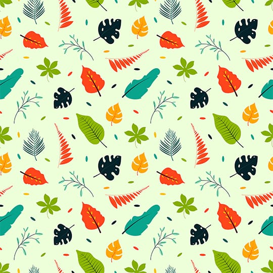 Colorful Foliage Seamless Pattern