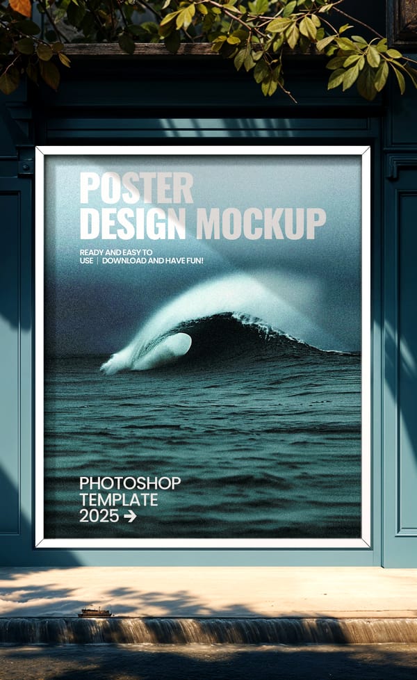 Photoshop Poster Mockup on Street