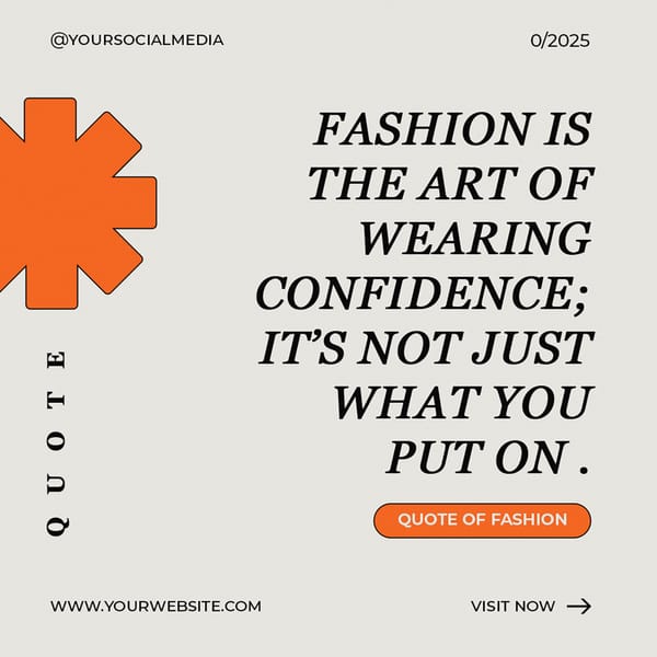 Quote Of Fashion Serene Luxe Instagram Post