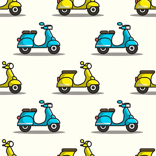 Scooter Seamless Pattern