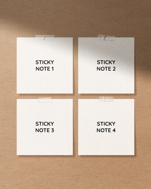 Photoshop Sticky Note Mockup