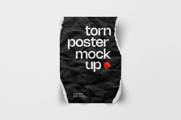 Photoshop Torn Poster Mockup