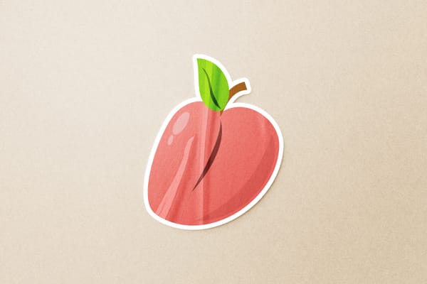 Photoshop Glued Sticker Mockup