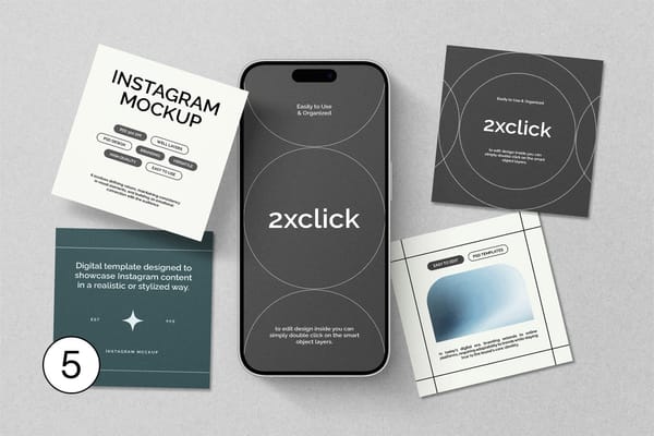 Instagram Mockup with iphone