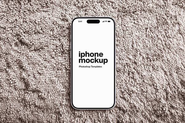 iPhone Mockup On Carpet