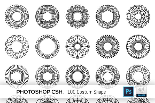 100 Geometric Costum Shapes - CSH