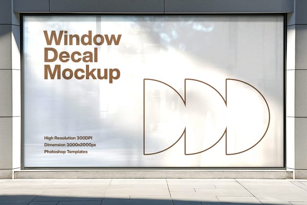 Large Window Decal Mockup