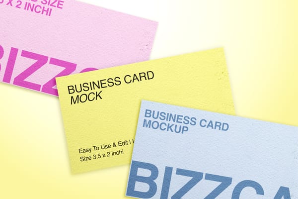 Business Card Mokcup On Gradient Background