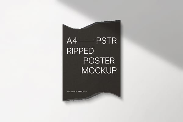 Ripped Poster Mockup